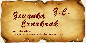 Živanka Crnokrak vizit kartica